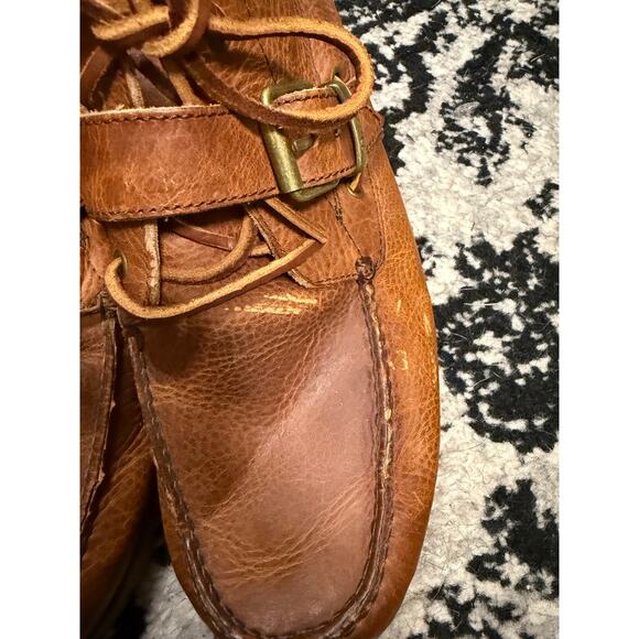 Polo Ralph Lauren Mens 11 D Rumford Brown Leather Ankle Chukka Boots - Picture 5 of 6